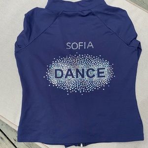 CUSTOM RHINESTONE DANCEZIP UP JACKET